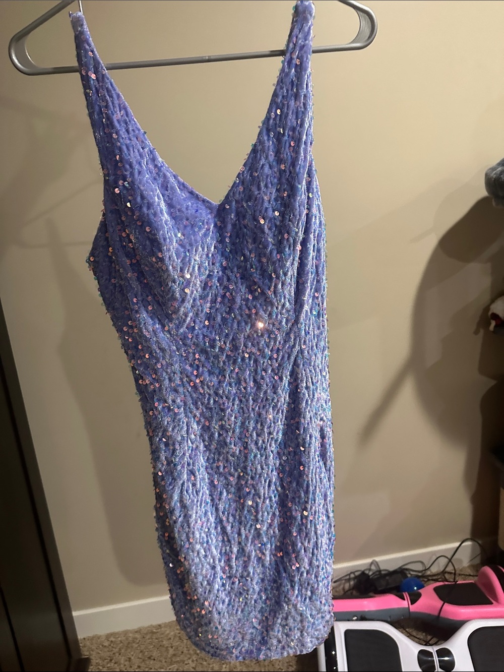 Sparkling Purple Sequin Dress